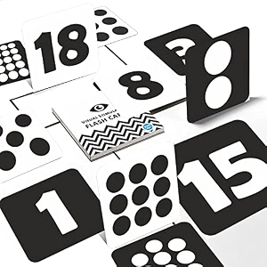 high contrast flash cards for new born baby -flash cards black amp white  infant babies flash cards for 0 3 6 12 18 36 months age group 0-3 year visual stimulation amp sensory development for newborns learning cards front back 20 cards 20 numbers