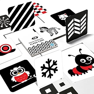 high contrast learning cards - newborn to 3 year olds 80 black amp white visuals
