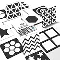 High Contrast Flash Cards for New Born Baby - (Age Group: 0-3 Year), Visual Stimulation &amp; Sensory Development for Newborns, Learning Cards, Front Back 20 Cards, 40 visuals