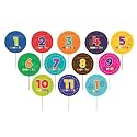 Monthly Milestone Cup Cake Topper Printed Cupcake Toppers for Kids Boy's Girls Adults 1 Month to 1 Years Birthday Decorations Items/Cake Accessories,Cards,Tags