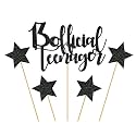 Official 13 Teenager Birthday Cake Topper 13Th Birthday Cake Topper Black Glitter Happy Birthday Cake Decoration