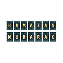 SVM CRAFT® Ramadan Kareem Banner, Ramadan Mubarak Banner, Eid Festival Muslim Islam Party Decoration ,Ramadan Mubarak Bunting Garland, 2023 Hajj Mubarak Umrah Mubarak Islamic Party Sign, Eid Mubarak Banner - Moon Stars Banner