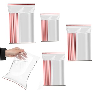 svp - zip lock pouch reusable 14x18 inresealable clear plastic bags storage pouches and durable press seal apply to kitchen and jewellery packaging office stationery storage -100pcs