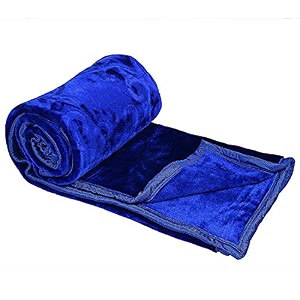 svt velvet floral embossed super soft heavy double bed mink blanket for winter baby pink double lightweight tc - 200