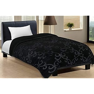 svt velvet floral embossed super soft heavy double bed mink blanket for winter grey double tc - 200