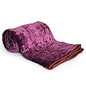 SVT Velvet Floral Embossed Super Soft Heavy Double Bed Mink Blanket for Winter (Baby Pink, Double, lightweight)| TC - 200