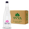 SVVA Earth's Finest Water Premium Subterranean Water | 750 ML Pack 12 (Glass), Alkaline pH 8+ | Balanced Mineral Essential Healthy Mineral Hydration | Premium Glass Bottle Refillable Bottle