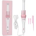 Professional Ceramic Curling Iron Wand - Fast Heating, 360° Automatic Rotating Hair Curler With Cool Ripples