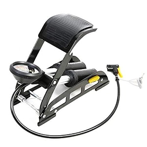 foot pump double barrelcylinder foot air pump with high precision pressure gauge pedal inflator portable foot air pump for ball bicycle scooter motorcycle car toys balls inflatable