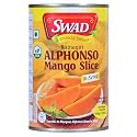 SWAD Alphonso Mango Slice with Syrup | No Added Preservatives & Sweeteners | Export Grade Happus Aam | Natural Mango Slices with Syrup | Tin Pack of 1 (450g each)