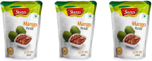 swad delicious and spicy mango pickle  aam ka achar  pack of 3  200g each mango pickle 3 x 200 g