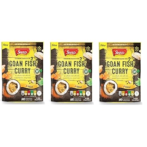 swad goan fish currycoconut based gravy south indian style easy to cook gravy- pure vegetarian 250gm - pack of 3