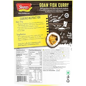 swad goan fish currycoconut based gravy south indian style easy to cook gravy- pure vegetarian 250gm - pack of 2
