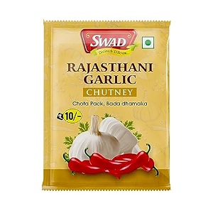 swad rajasthani garlic chutney 25 gm pack of 50