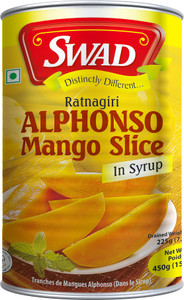 swad ratnagiri alphonso mango slice 450 g