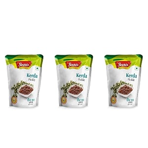 swad traditional and delicious tenti dela pickle lesua gunda kerda achar lasode gunda pickle home made rajasthani lasoda achar lasode gunda pickle achar 200gm each pack of 3