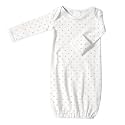 SwaddleDesigns Softest Cotton Baby Pajama Gown with Foldover Mitten Cuffs for Infant Boy and Girl, Newborn, 0-3 Months