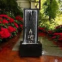 2.5 Feet Slate Buddha Water Fountain with Buddha Statue LED Lighting Home, Office, Garden | Housewarming Item | Buddha Fountain &amp; Water Fountain for Outdoor/Indoor Decor (2.5 Feet)