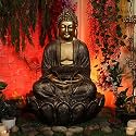 3 Feet Buddha Kamal Buddha Water Fountain with LED Lighting for Outdoor, Home &amp; Garden (3 Feet),Resin