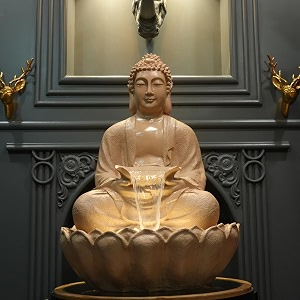 resin 3 feet kamal water fountain buddha water with led lighting for outdoorwater fountain for gardenlimited edition royal unique 3 feet kamal buddha