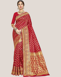 SWAMI STUDIO Self Design Banarasi Art Silk