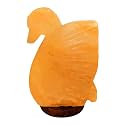 Swan Shaped Salt Rock Lamp - Authentic Himalayan Salt Lamp Comes with a Wooden Base - Hand Carved Premium Finish, Amber