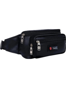 swanky black sling bag waist bag for money cards mobile kit pouch cross side bags for men women