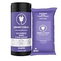 Swanky Cables Screen Cleaner Wipes Bundle - Electronic Wipes for Screens, Computer, Phone, TV, Monitor and Lens, Tech Cleaning Supplies, Includes Microfiber Cloth - 1 Canister & 1 Soft Wipes