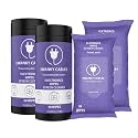 Swanky Cables Screen Cleaner Wipes Bundle - Electronic Wipes for Screens, Computer, Phone, TV, Monitor and Lens, Tech Cleaning Supplies, Includes Microfiber Cloth - 2 Canister & 2 Soft Wipes