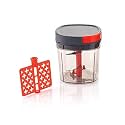 Turbo Vegetable Chopper, Cutter, Mixer for Kitchen with 5 Stainless Steel + Whisker Blade (900 ML)