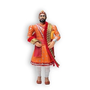swarajyache shiledar - the true super hero - 6 inch tall action figure with accessories orange maharaj