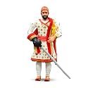 Swarajyache Shiledar - The True Super Hero - 6 Inch Tall Action Figure with Accessories (Maharaj, White)
