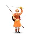 Swarajyache Shiledar - The True Super Hero - 6 Inch Tall Action Figure with Accessories (Subhedar - Old, Orange)