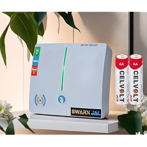 water tank overflow amp empty alarm with brass sensor swarn jal cell powered water indicator bell loud human voice 100 shock proof 1-3 years cellbattery life 1 year complete warranty  05m wire