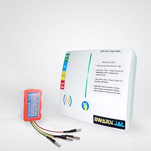 swarn jal model a-se with dual alarm water tank overflow and empty alarm with 4 level indicator patented technologycell powered shock proof single pair wire transmission