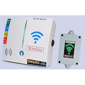 swarn jal model wireless 5 floors wireless liquid level indicator with overflow and empty alarm 4 levels long range up to 5 floors  1 km long life patented technology