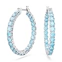 Swarovski Matrix Hoop Earrings Collection, Crystals on Metal Finish Settings