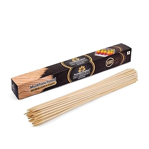 bamboo wooden barbecue skewers sticks for oven microwave and pan bbq skewer kabab sticks  10 inch - 3mm pack consist of 320 sticks