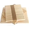Wooden Ice Cream Sticks - 114mm for Kids' DIY Crafts, Popsicle Making, Hobby Projects, and Scrapbooking - Eco-Friendly Popsicle Sticks (Pack of 50)