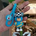 Cartoon Characters Anti-Rust Premium Adorable Silicon Keychains Accessories with Metal Hook &amp; Charm Purse for Kids Gifts for Men, Women, Boys &amp; Girls