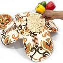 Swayam 100% Cotton Cloth Roti Casserole | Hot Chapati Box | Washable Bread Basket | 22 cm Round Roti Basket | Motif Design - Multicolour
