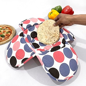 swayam 100 cotton cloth roti casserole  hot chapati box  washable bread basket  22 cm round roti basket  geometric design - pink