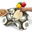 Swayam 100% Cotton Cloth Roti Casserole | Hot Chapati Box | Washable Bread Basket | 22 cm Round Roti Basket | Floral Design - White