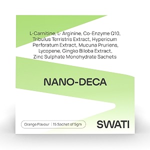 nano deca orange flavor 15 sachet of 5 gm l carnitine l arginine co-enzyme q10 tribulus extract zincginko bilobasugar free