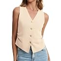 Sweater Vest Women Dressy Button Up Knit Sleeveless Tank Tops Work Business Casual Outfits Summer