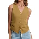 Sweater Vest Women Dressy Button Up Knit Sleeveless Tank Tops Work Business Casual Outfits Summer