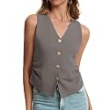 Sweater Vest Women Dressy Button Up Knit Sleeveless Tank Tops Work Business Casual Outfits Summer