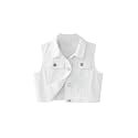 SweatyRocks Girl's Denim Vest Button Down Sleeveless Jean Jacket Outerwear