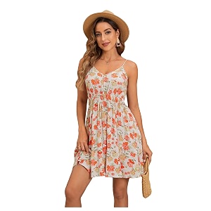 SweatyRocks Womens Boho Floral Print Spaghetti Strap