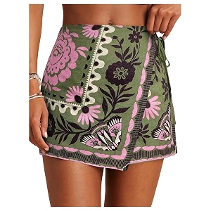 SweatyRocks Womens Boho Mini Skirts Floral Shorts